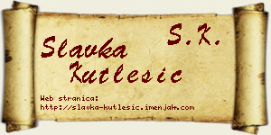 Slavka Kutlešić vizit kartica
